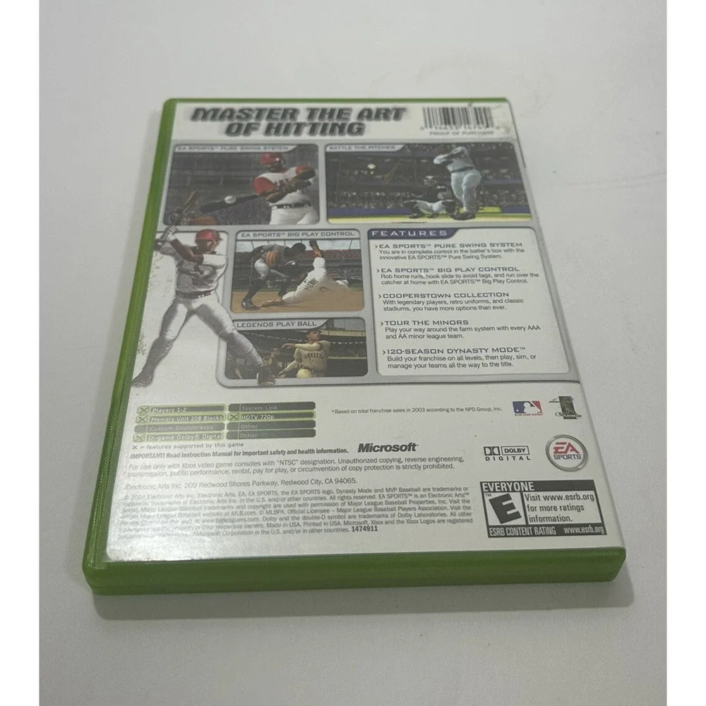 MVP Baseball 2004 Microsoft‎ Xbox 2004 Box And Manual